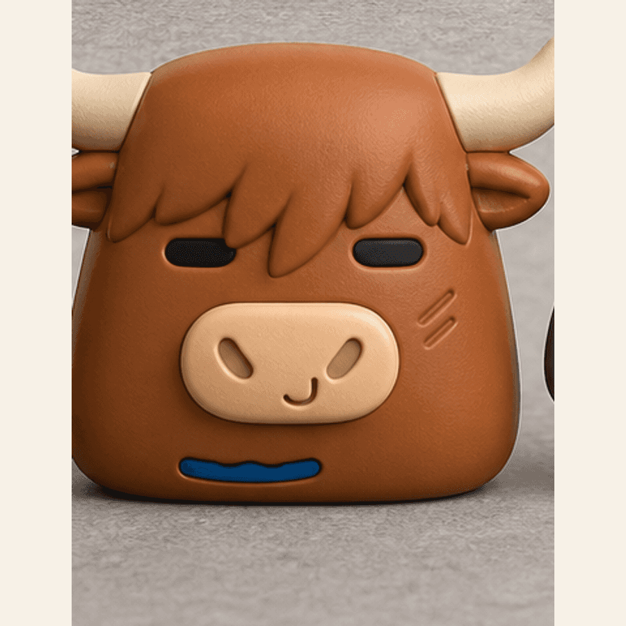 Original Highland cow Ventlings Series 01 digital preproduction concept