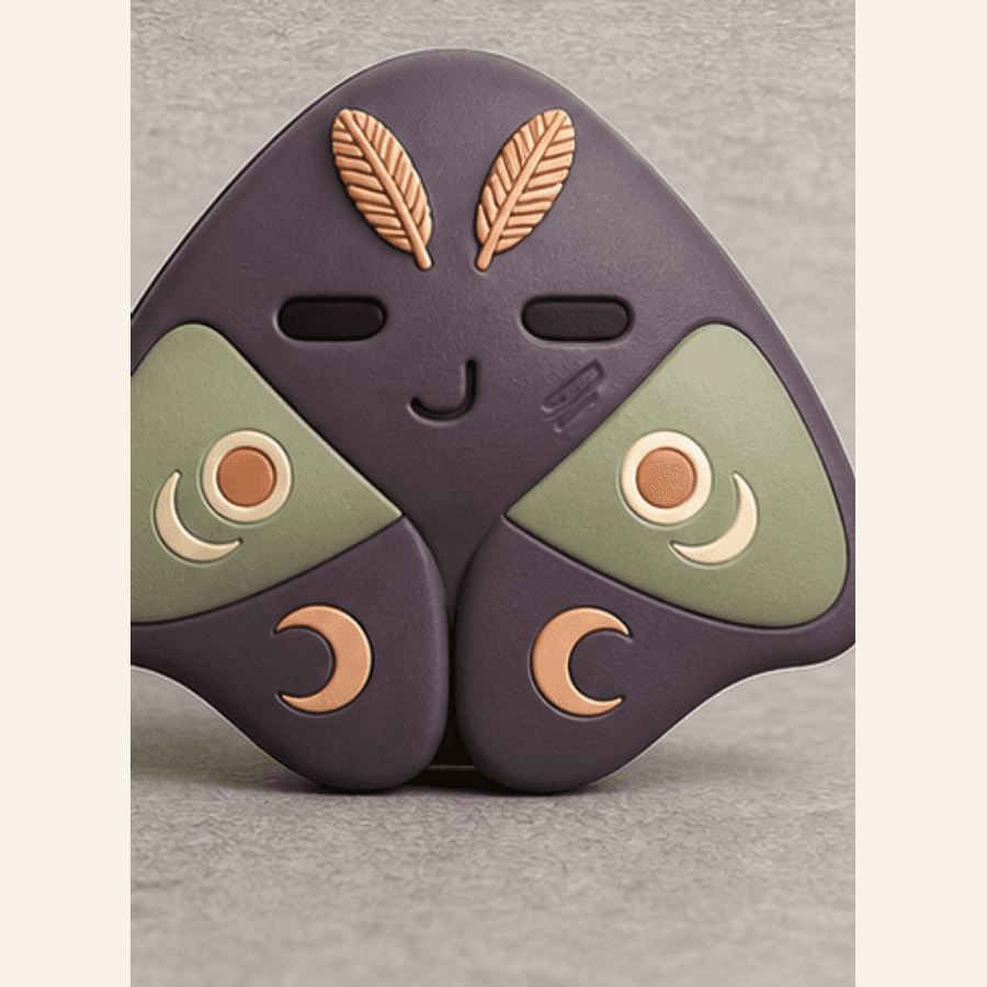 Original Luna moth Ventlings Series 01 digital preproduction concept