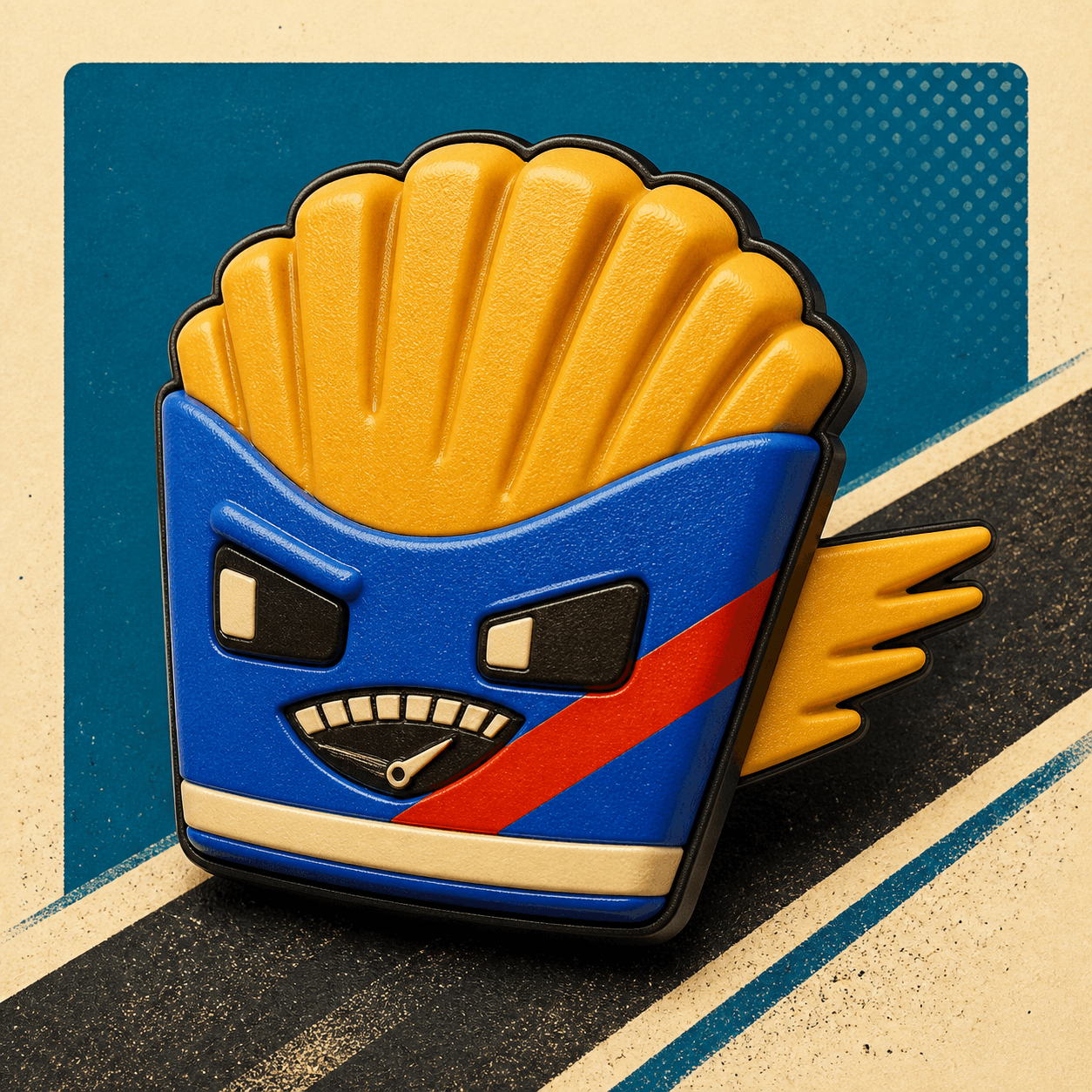 Crinkle Cruise, an original Snack Run car vent character concept